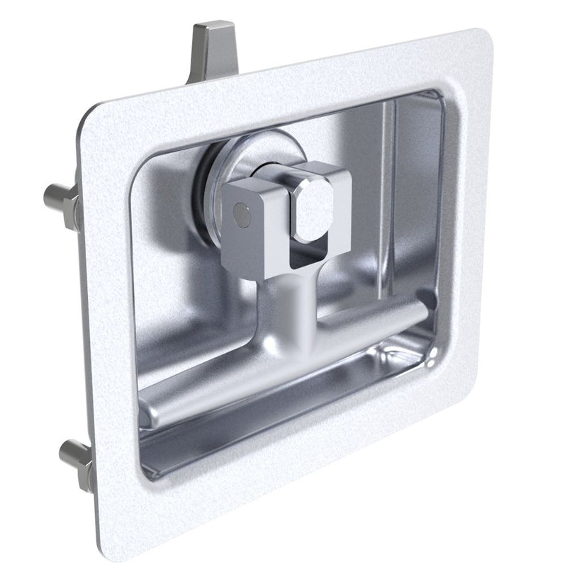 SOUTHCO Compression Latch, Self-Adjusting, No Restriction, 1-7.9mm Panel, 19.1-37.3mm Grip, Steel, Zinc Flake Coating, Silver [24-20-101-10]