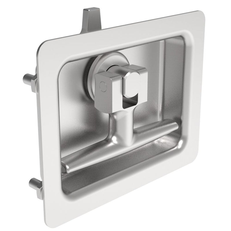 SOUTHCO Compression Latch, Self-Adjusting, No Restriction, 1-7.9mm Panel, 19.1-37.3mm Grip, Stainless Steel, Electropolished, Bright [24-20-101-35]