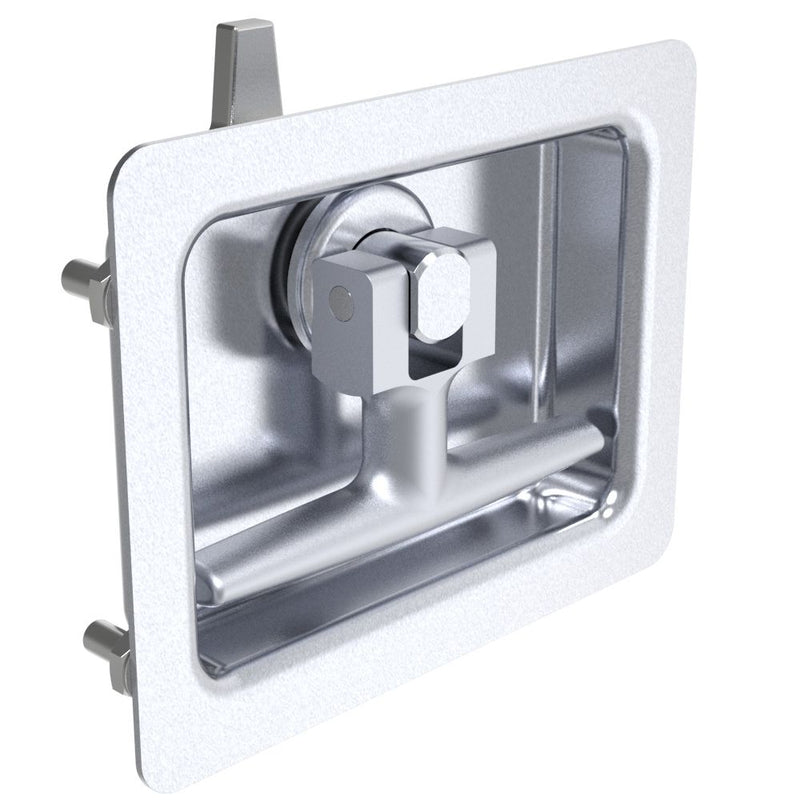 SOUTHCO Compression Latch, Self-Adjusting, No Restriction, 1-7.9mm Panel, 31.8-50.2mm Grip, Steel, Zinc Flake Coating, Silver [24-20-102-10]