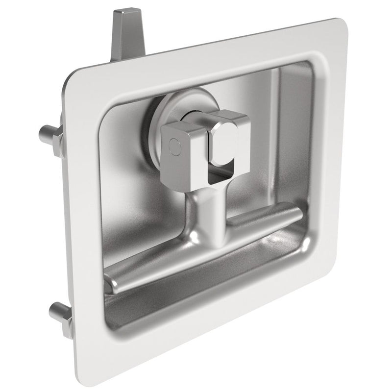 SOUTHCO Compression Latch, Self-Adjusting, No Restriction, 1-7.9mm Panel, 31.8-50.2mm Grip, Stainless Steel, Electropolished, Bright [24-20-102-35]