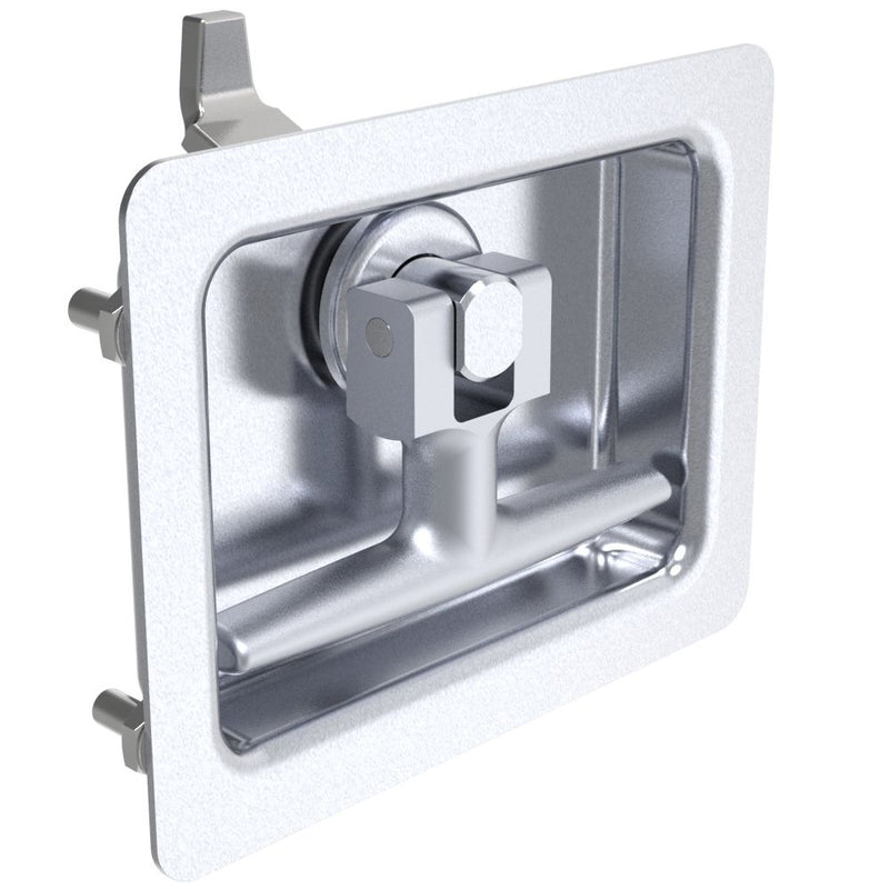 SOUTHCO Compression Latch, Self-Adjusting, No Restriction, 1-7.9mm Panel, 44.5-61.9mm Grip, Steel, Zinc Flake Coating, Silver [24-20-104-10]