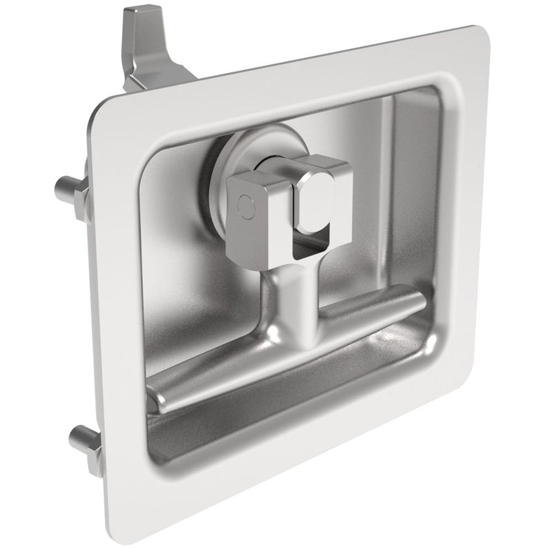 SOUTHCO Compression Latch, Self-Adjusting, No Restriction, 1-7.9mm Panel, 44.5-61.9mm Grip, Stainless Steel, Electropolished, Bright [24-20-104-35]
