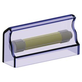 Essentra Fuse Cover 20.1 mm (W) PVC Transparent Blue [840620]; 10411513