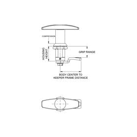 Essentra Compression Cam Latch Keyed CH751 22.0 mm Zinc Alloy [2401120760E]; 20123666