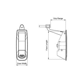 Essentra Compression Lever Latch 93.0 mm 35.0 mm Black [0771200E]; 20060077