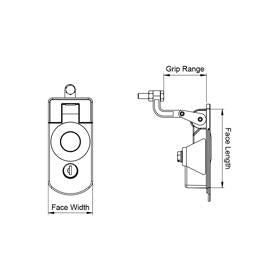 Essentra Compression Lever Latch 109.0 mm 50.0 mm Black [3771207E]; 20074326