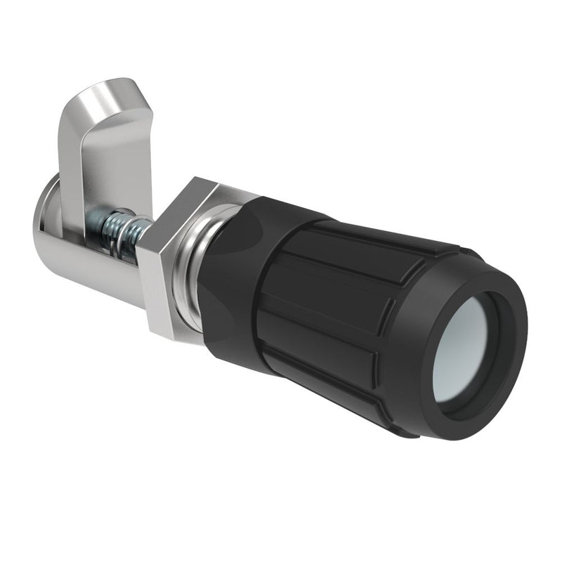 SOUTHCO Compression Latch, Self-Adjusting, Miniature Size, No Restriction, Knob, 1.5-4.8mm Panel, 0.8-7.1mm Grip, Steel, Zinc Plated, Bright Chromate [27-20-311-10]