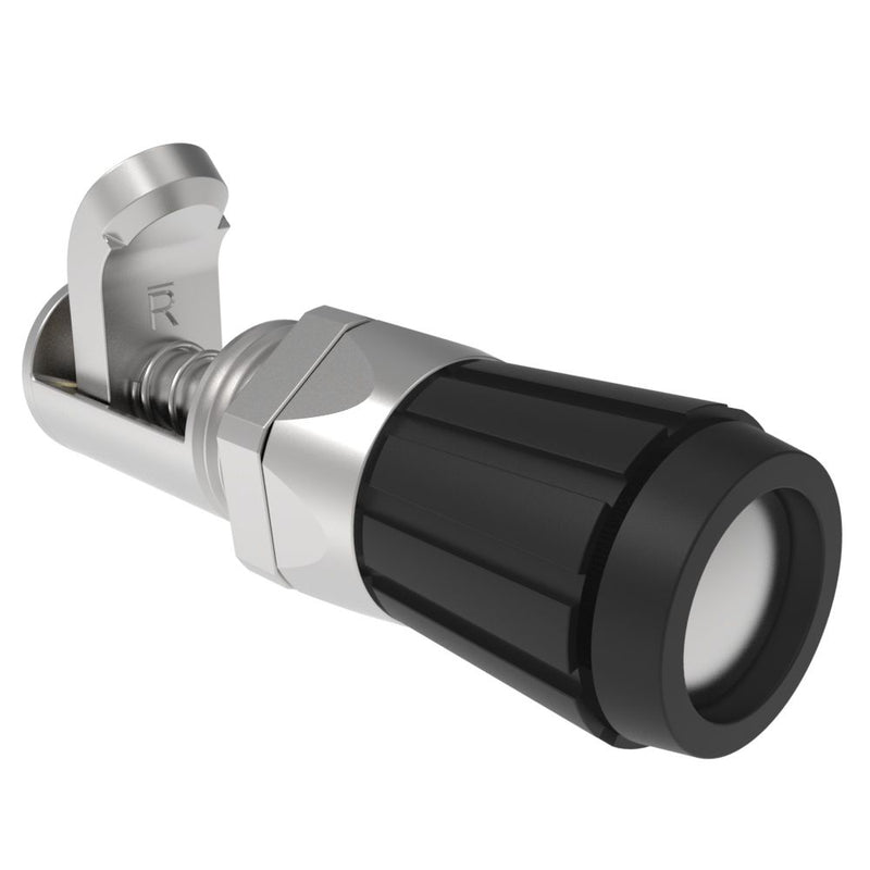SOUTHCO Compression Latch, Self-Adjusting, Miniature Size, No Restriction, Knob, 1.5-4.8mm Panel, 0.8-7.1mm Grip, Stainless steel, Passivated, Silver [27-20-311-20]