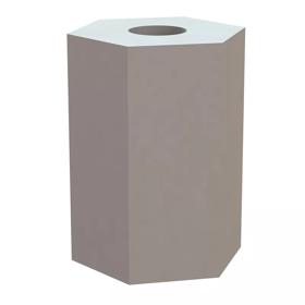 Essentra Spacer Hexagonal 6.4 mm #4 9.5 mm [35HSP002]; 10372159