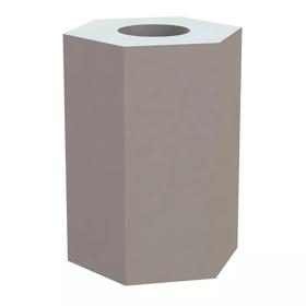 Essentra Spacer Hexagonal 6.4 mm #6 9.5 mm [35HSP007]; 10372203
