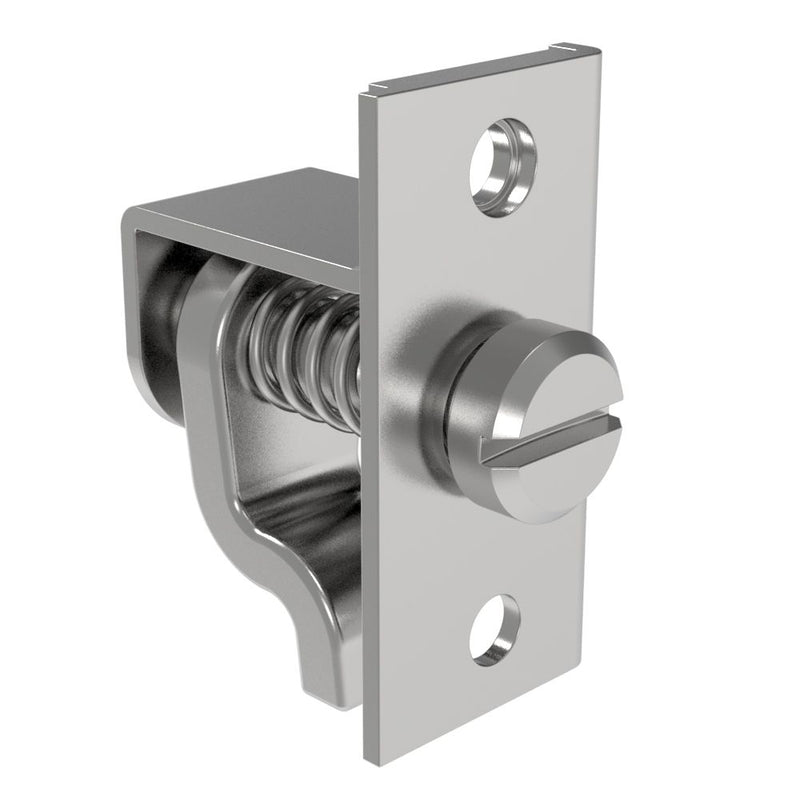 SOUTHCO Compression Latch, Self-Adjusting, Small Size, Tool Locking, Slotted Flush Head, 3.2-7.1mm Grip, Steel, Zinc Plated, Bright Chromate [43-1-13-0]
