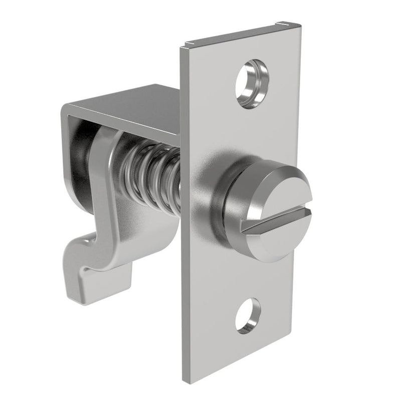 SOUTHCO Compression Latch, Self-Adjusting, Small Size, Tool Locking, Slotted Flush Head, 12.7-19.8mm Grip, Steel, Zinc Plated, Bright Chromate [43-1-15-0]
