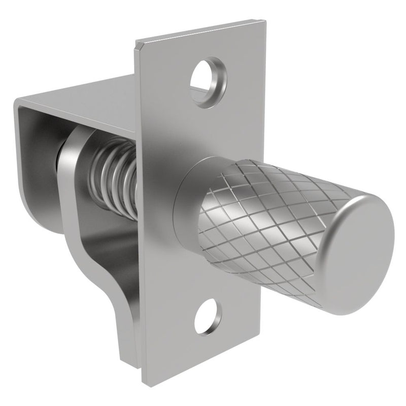 SOUTHCO Compression Latch, Self-Adjusting, Medium Size, No Restriction, Knurled Head, 0.8-6.4mm Panel, 3.2-9.5mm Grip, Stainless Steel, Passivated, Silver [44-1-1-24]