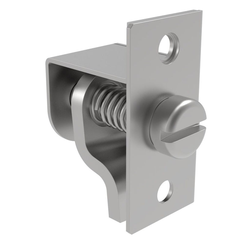 SOUTHCO Compression Latch, Self-Adjusting, Medium Size, Tool Locking, Slotted Flush Head, 0.8-6.4mm Panel, 3.2-9.5mm Grip, Stainless Steel, Passivated, Silver [44-1-16-24]