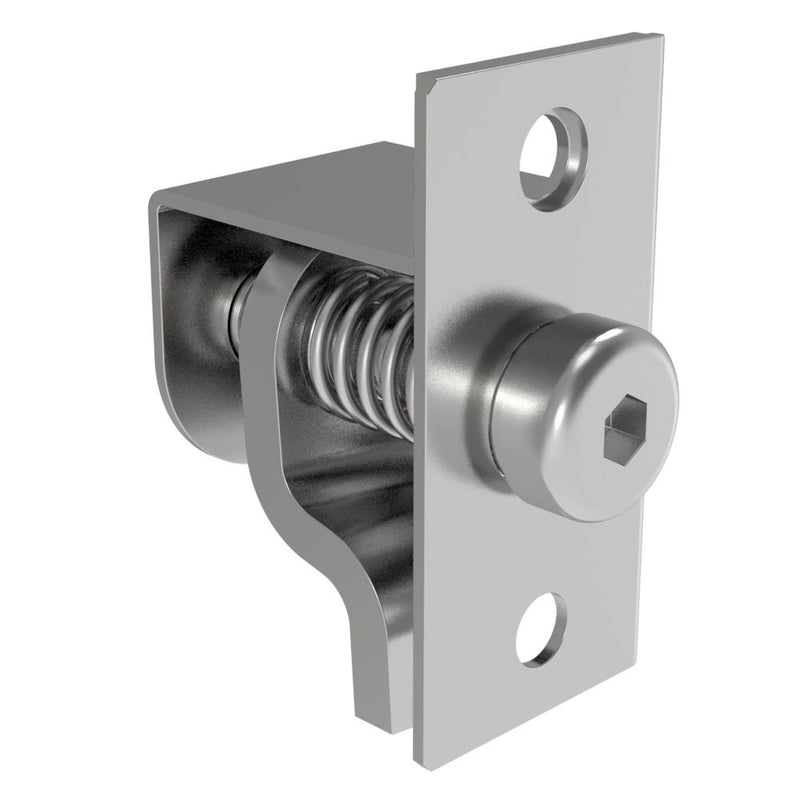 SOUTHCO Compression Latch, Self-Adjusting, Medium Size, Tool Locking, Hex Recess, 0.8-6.4mm Panel, 3.2-9.5mm Grip, Steel, Zinc Plated, Bright Chromate [44-1-22-0]