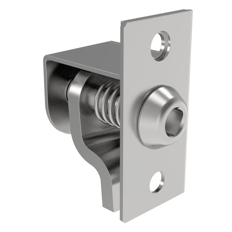 SOUTHCO Compression Latch, Self-Adjusting, Medium Size, No Restriction, Knurled Head, 0.8-6.4mm Panel, 3.2-9.5mm Grip, Steel, Zinc Plated, Bright Chromate [44-T-1]