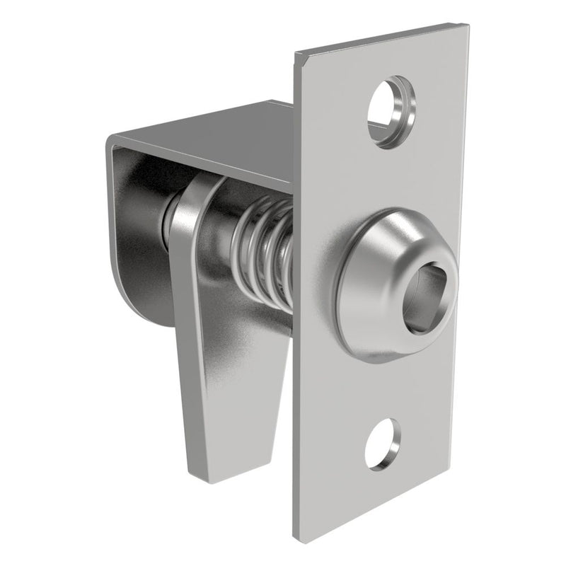 SOUTHCO Compression Latch, Self-Adjusting, Medium Size, No Restriction, Knurled Head, 0.8-6.4mm Panel, 9.5-19.1mm Grip, Steel, Zinc Plated, Bright Chromate [44-T-2]