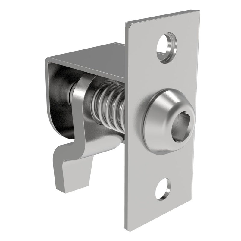 SOUTHCO Compression Latch, Self-Adjusting, Medium Size, No Restriction, Knurled Head, 0.8-6.4mm Panel, 19.1-28.6mm Grip, Steel, Zinc Plated, Bright Chromate [44-T-3]