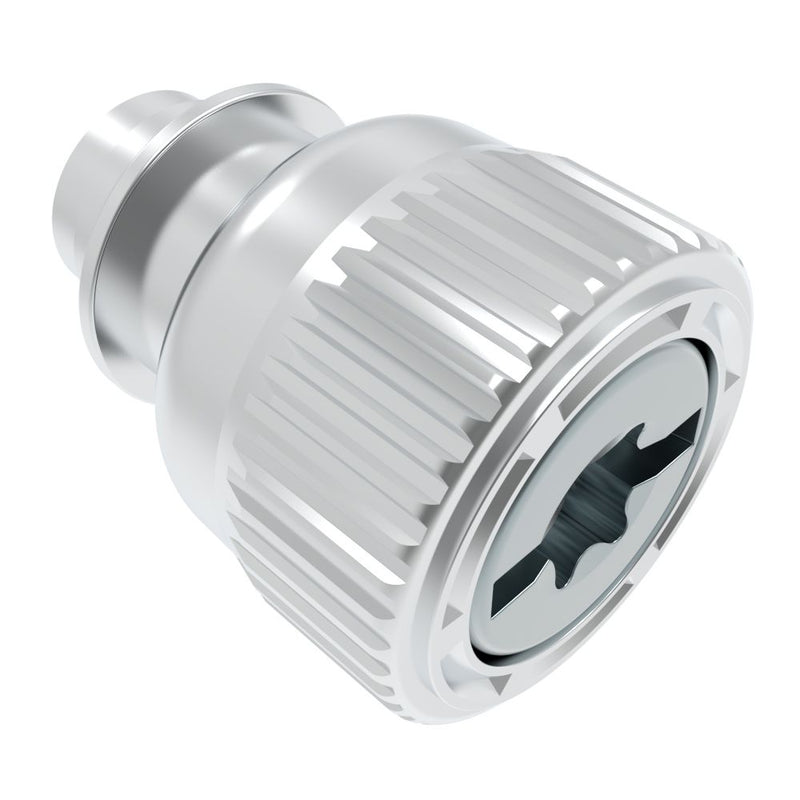 SOUTHCO Captive Screw, 1/4-20 Thread, Floating, TORX®/Slot Combination, Knurled Bright Knob [47-12-671-10]
