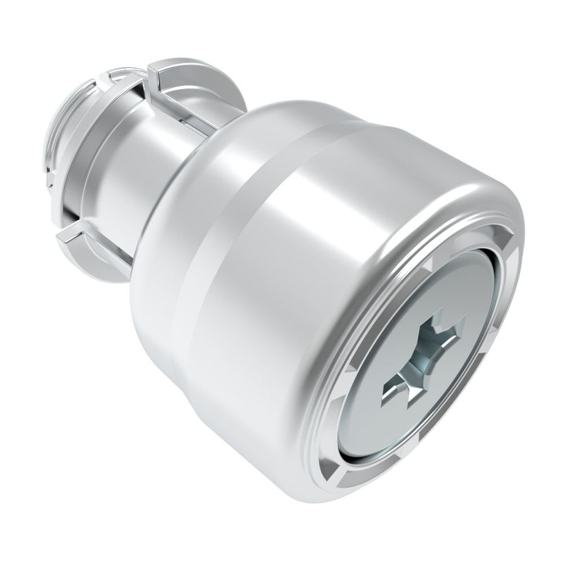 SOUTHCO Captive Screw, 8-32 Thread, Snap-In, Phillips Recess, Smooth Bright Knob [47-60-334-11]