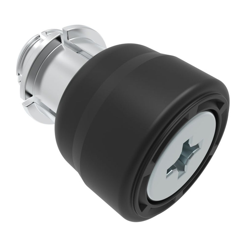 SOUTHCO Captive Screw, M5 X 0.8, Snap-In, Phillips Recess, Smooth Black Knob [47-90-530-55]
