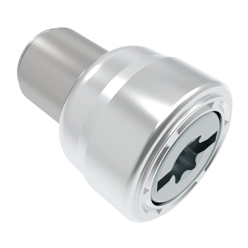 SOUTHCO Captive Screw, 10-32 Thread, Press-in, TORX®/Slot Combination, Smooth Bright Knob [47-61-561-21]