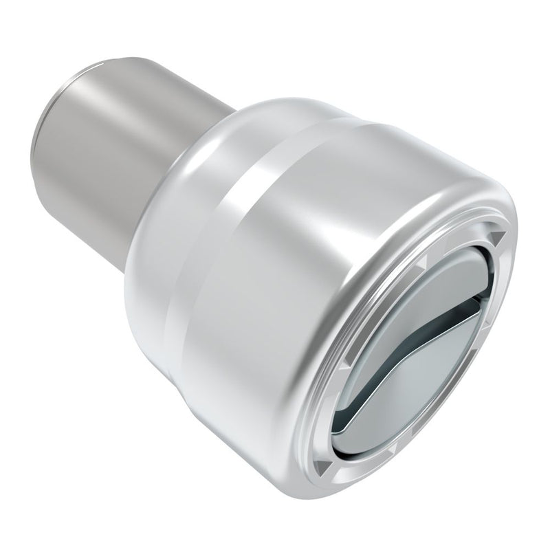 SOUTHCO Captive Screw, 1/4-20 Thread, Press-in, Slotted Recess, Smooth Bright Knob [47-62-601-21]