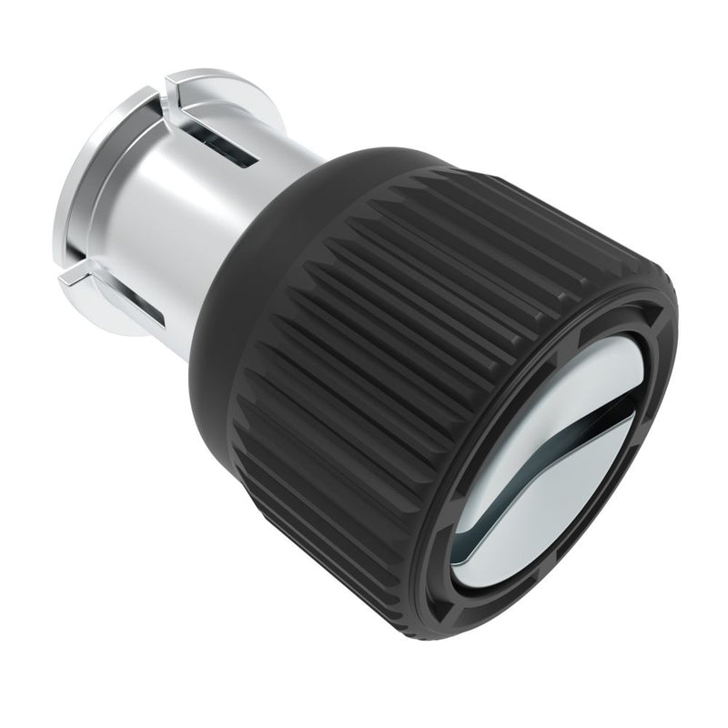 SOUTHCO Captive Screw, M4 X 0.7, Snap-In, Slotted Recess, Knurled Black Knob [47-90-310-54]