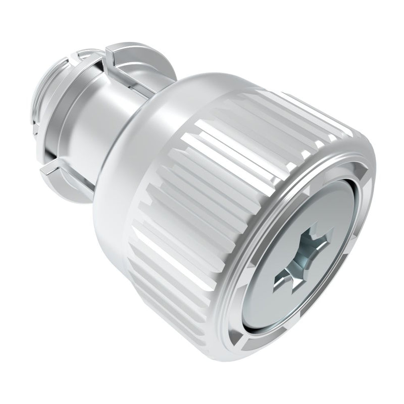 SOUTHCO Captive Screw, 6-32 Thread, Snap-In, Phillips Recess, Knurled Bright Knob [47-60-230-10]
