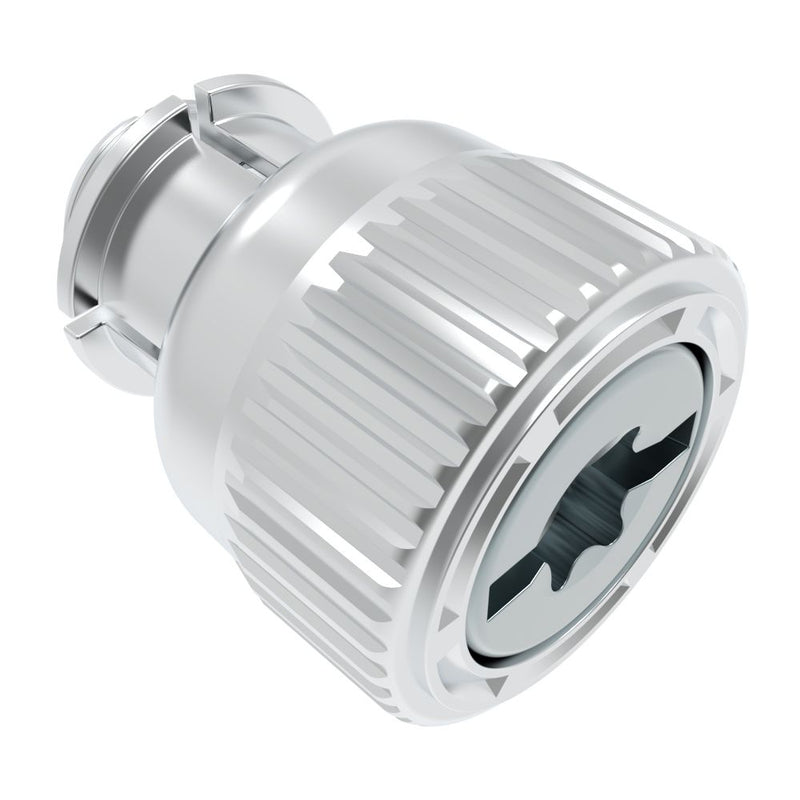 SOUTHCO Captive Screw, 8-32 Thread, Snap-In, TORX®/Slot Combination, Knurled Bright Knob [47-60-372-10]