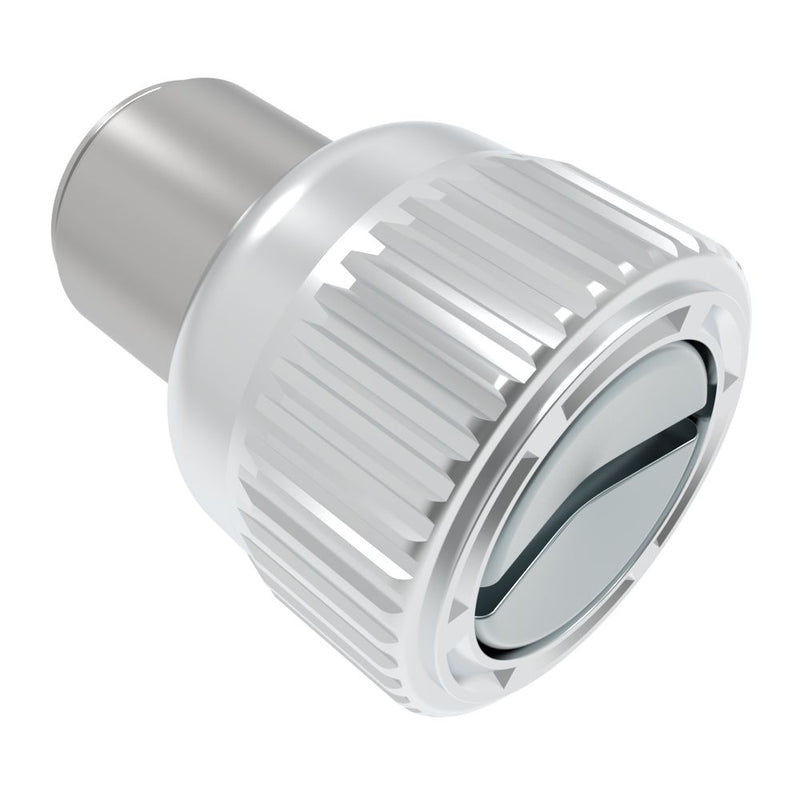 SOUTHCO Captive Screw, M3 X 0.5, Press-in, Slotted Recess, Knurled Bright Knob [47-91-101-24]
