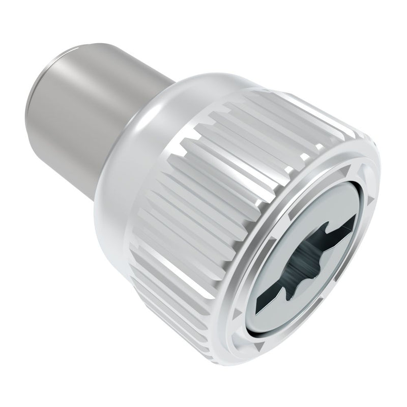 SOUTHCO Captive Screw, 10-32 Thread, Press-in, TORX®/Slot Combination, Knurled Bright Knob [47-61-561-20]