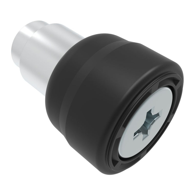 SOUTHCO Captive Screw, 10-32 Thread, Flare-in, Phillips Recess, Smooth Black Knob [47-10-528-55]