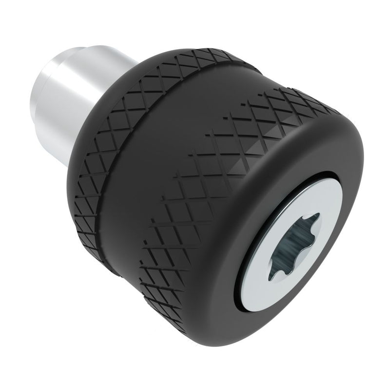 SOUTHCO Captive Screw, 10-32 Thread, Flare-in, TORX®, Knurled Black Knob [47-10-542-62]
