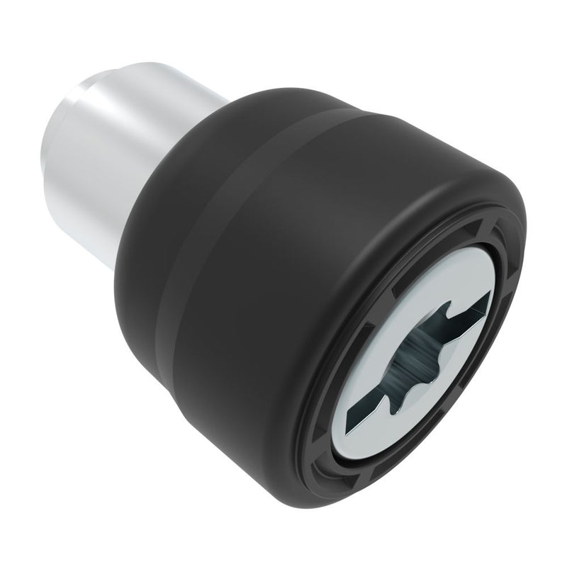 SOUTHCO Captive Screw, 4-40 Thread, Flare-in, TORX®/Slot Combination, Smooth Black Knob [47-10-165-51]