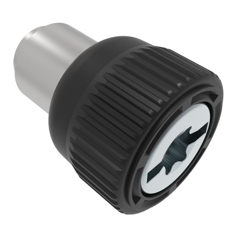 SOUTHCO Captive Screw, M6 X 1.0, Flare-in, TORX®/Slot Combination, Knurled Black Knob [47-80-666-50]