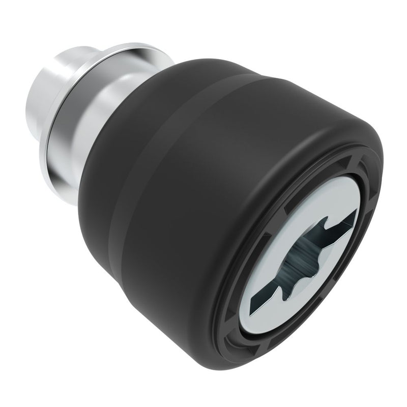 SOUTHCO Captive Screw, M4 X 0.7, Floating, TORX®/Slot Combination, Smooth Black Knob [47-81-372-51]