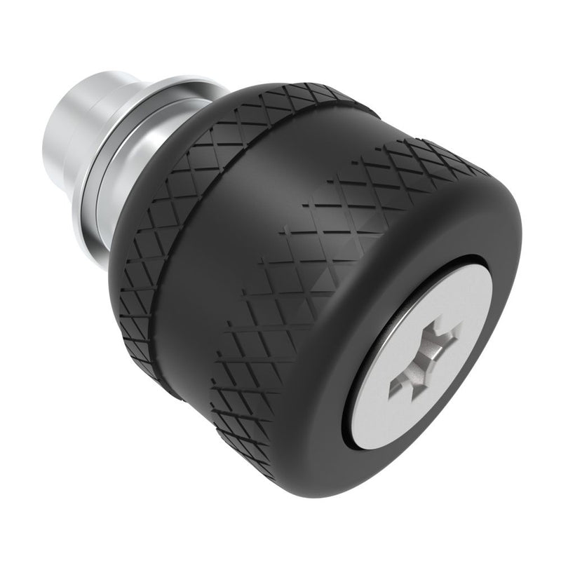 SOUTHCO Captive Screw, M5 X 0.8, Floating, Phillips Recess, Knurled Black Knob [47-82-530-62]
