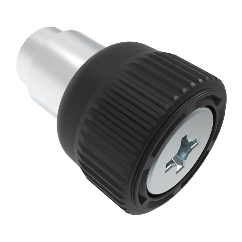 SOUTHCO Captive Screw, 6-32 Thread, Flare-in, Phillips Recess, Knurled Black Knob [47-11-222-50]