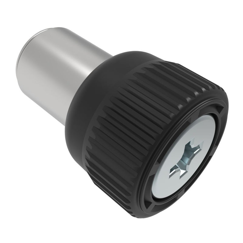 SOUTHCO Captive Screw, 8-32 Thread, Press-in, Phillips Recess, Knurled Black Knob [47-60-321-64]