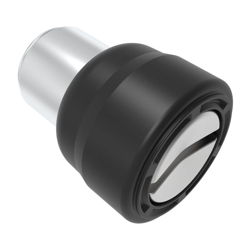 SOUTHCO Captive Screw, 1/4-20 Thread, Press-in, Slotted Recess, Smooth Black Knob [47-63-601-61]