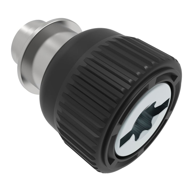 SOUTHCO Captive Screw, 10-32 Thread, Floating, TORX®/Slot Combination, Knurled Black Knob [47-11-571-50]