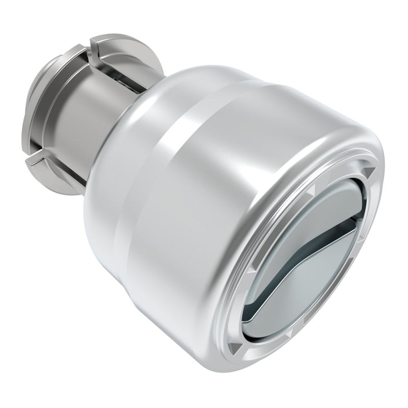 SOUTHCO Captive Screw, 8-32 Thread, Snap-In, Slotted Recess, Smooth Bright Knob [47-60-312-15]