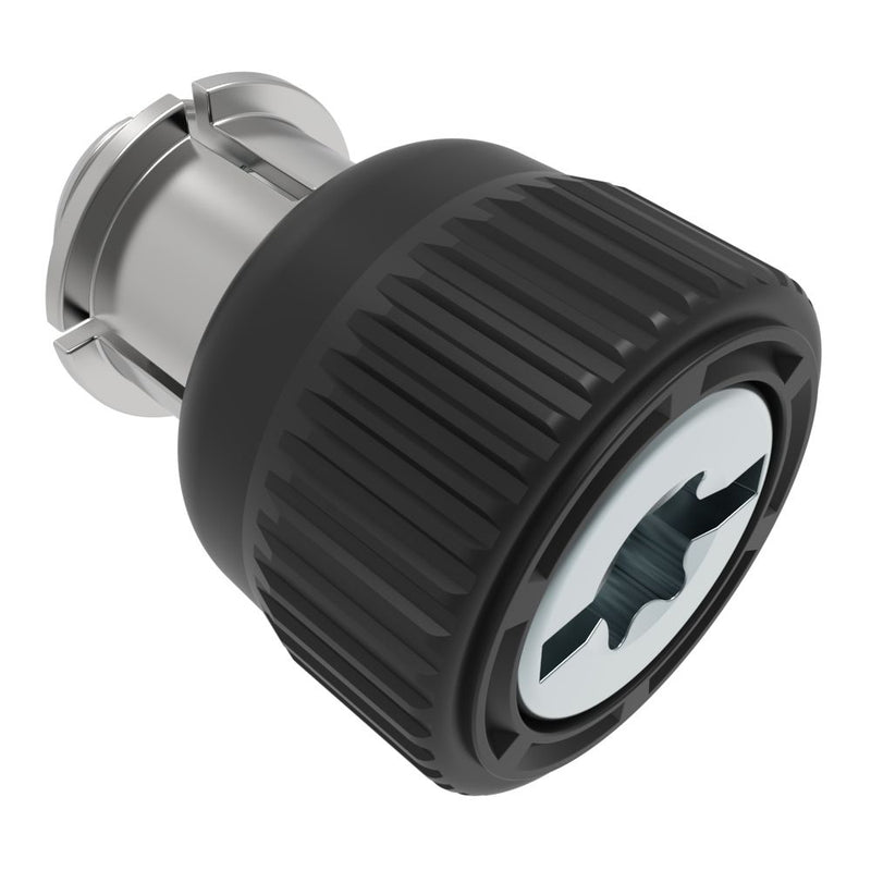 SOUTHCO Captive Screw, 10-32 Thread, Snap-In, TORX®/Slot Combination, Knurled Black Knob [47-60-574-50]