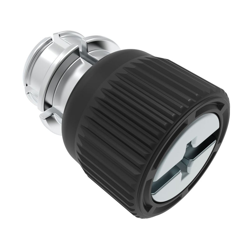 SOUTHCO Captive Screw, M4 X 0.7, Snap-In, Phillips/Slot Combination, Knurled Black Knob [47-93-390-50]