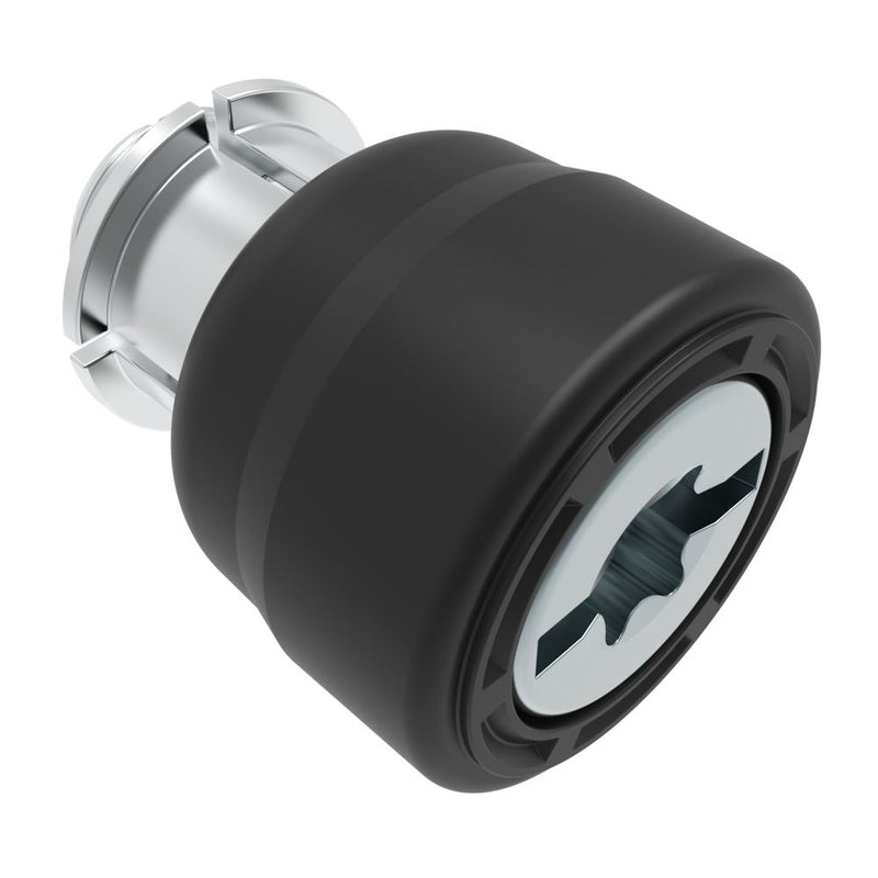 SOUTHCO Captive Screw, M3.5 X 0.6, Snap-In, TORX®/Slot Combination, Smooth Black Knob [47-92-270-51]