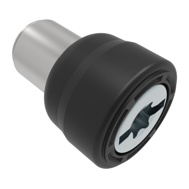 SOUTHCO Captive Screw, 8-32 Thread, Press-in, TORX®/Slot Combination, Smooth Black Knob [47-63-361-61]