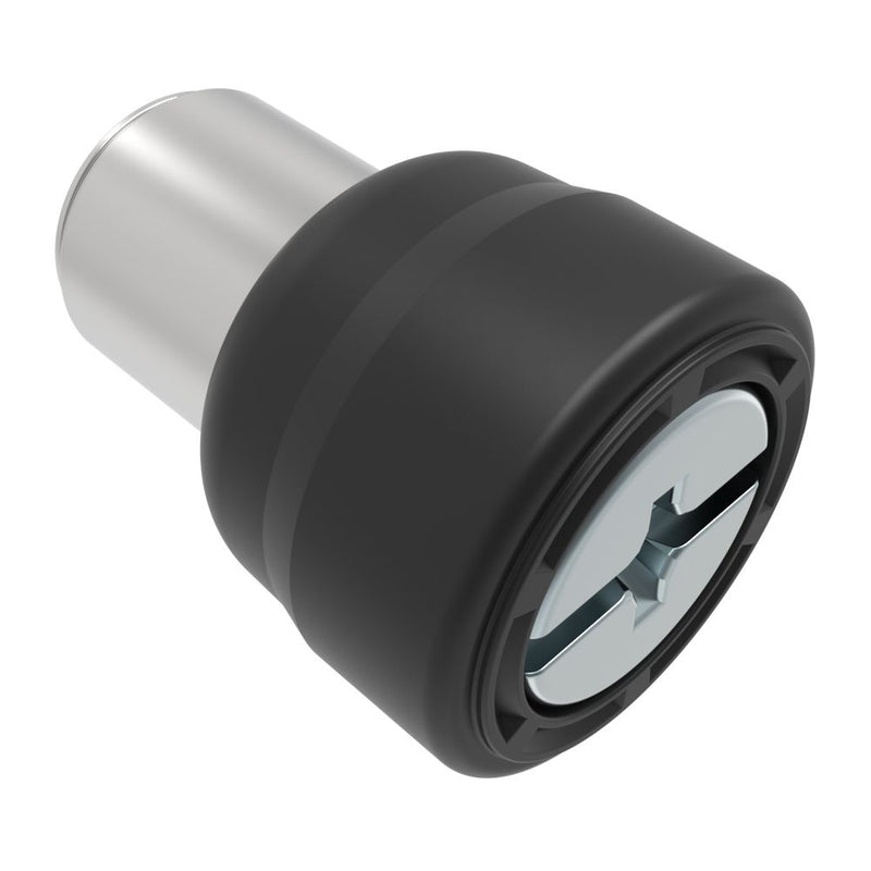 SOUTHCO Captive Screw, 6-32 Thread, Press-in, Phillips/Slot Combination, Smooth Black Knob [47-60-281-65]