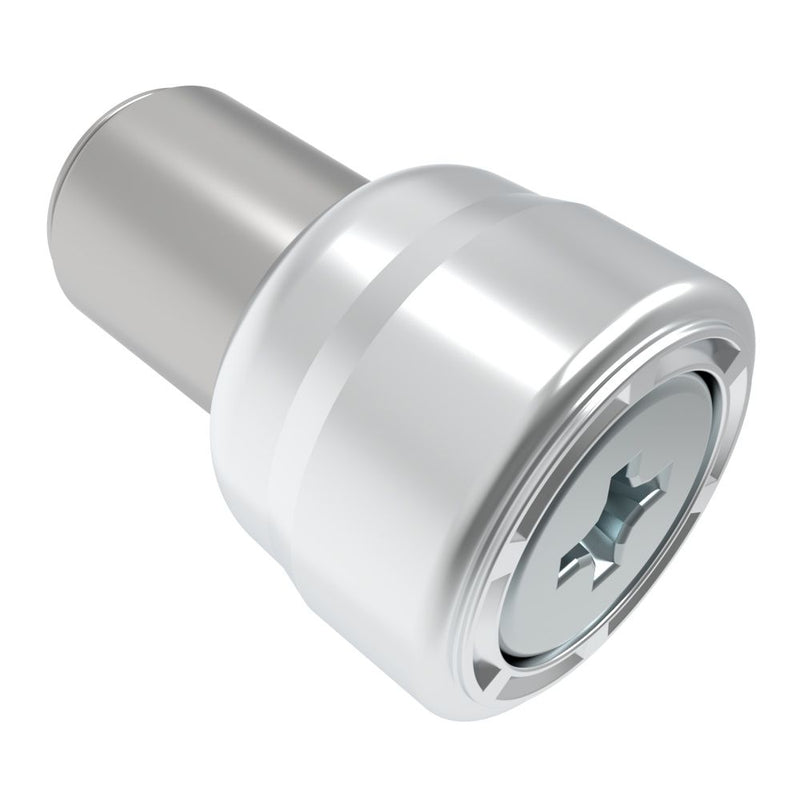 SOUTHCO Captive Screw, 10-32 Thread, Press-in, Phillips Recess, Smooth Bright Knob [47-61-521-21]