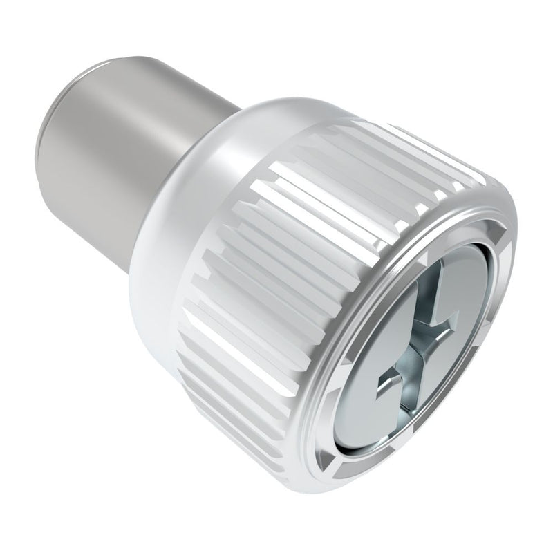 SOUTHCO Captive Screw, M3.5 X 0.6, Press-in, Phillips/Slot Combination, Knurled Bright Knob [47-92-281-24]